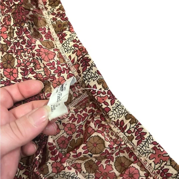 Abercrombie & Fitch Floral Wide Leg Pants - Red and White - Picture 6 of 8